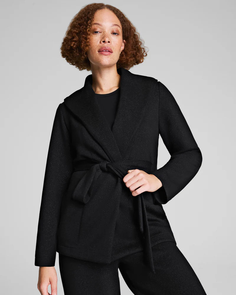 AirEssentials Luxe Wrap Cardigan, Very Black
