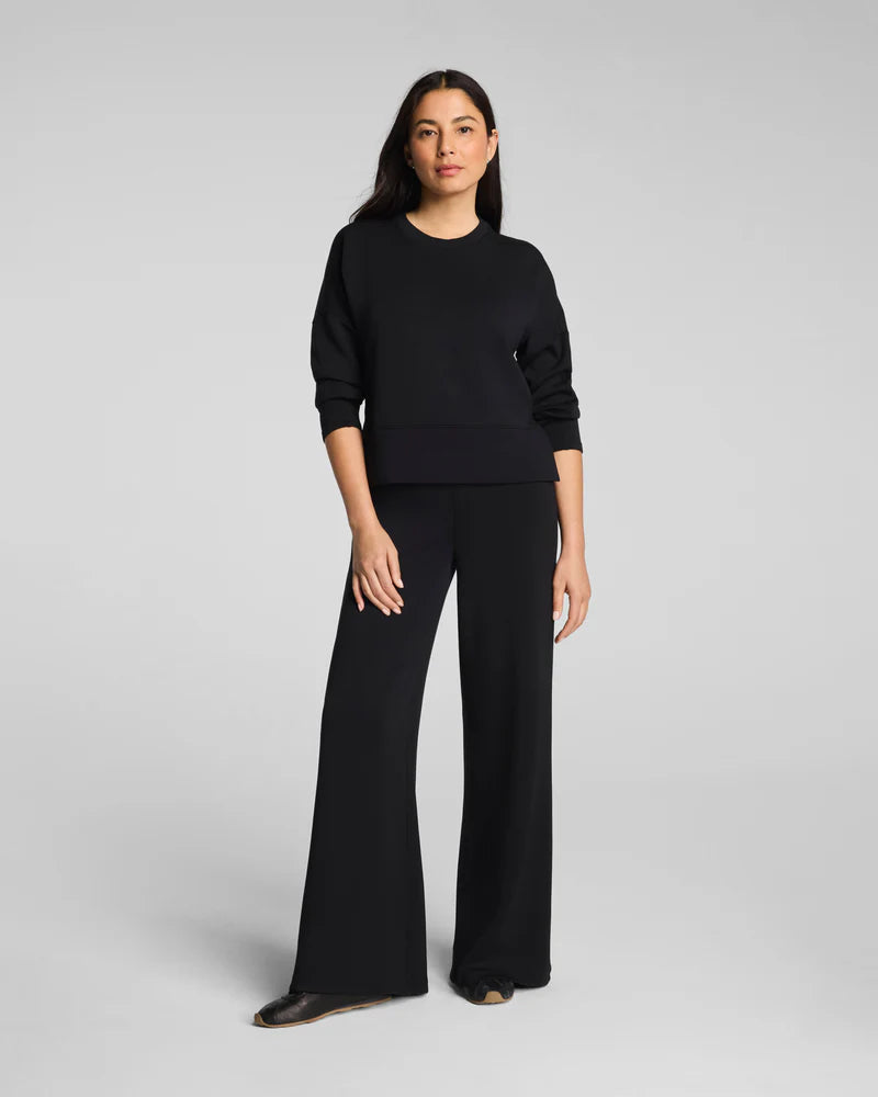 SPANX AirEssentials Crewneck Long Sleeve Top in Very Black - back