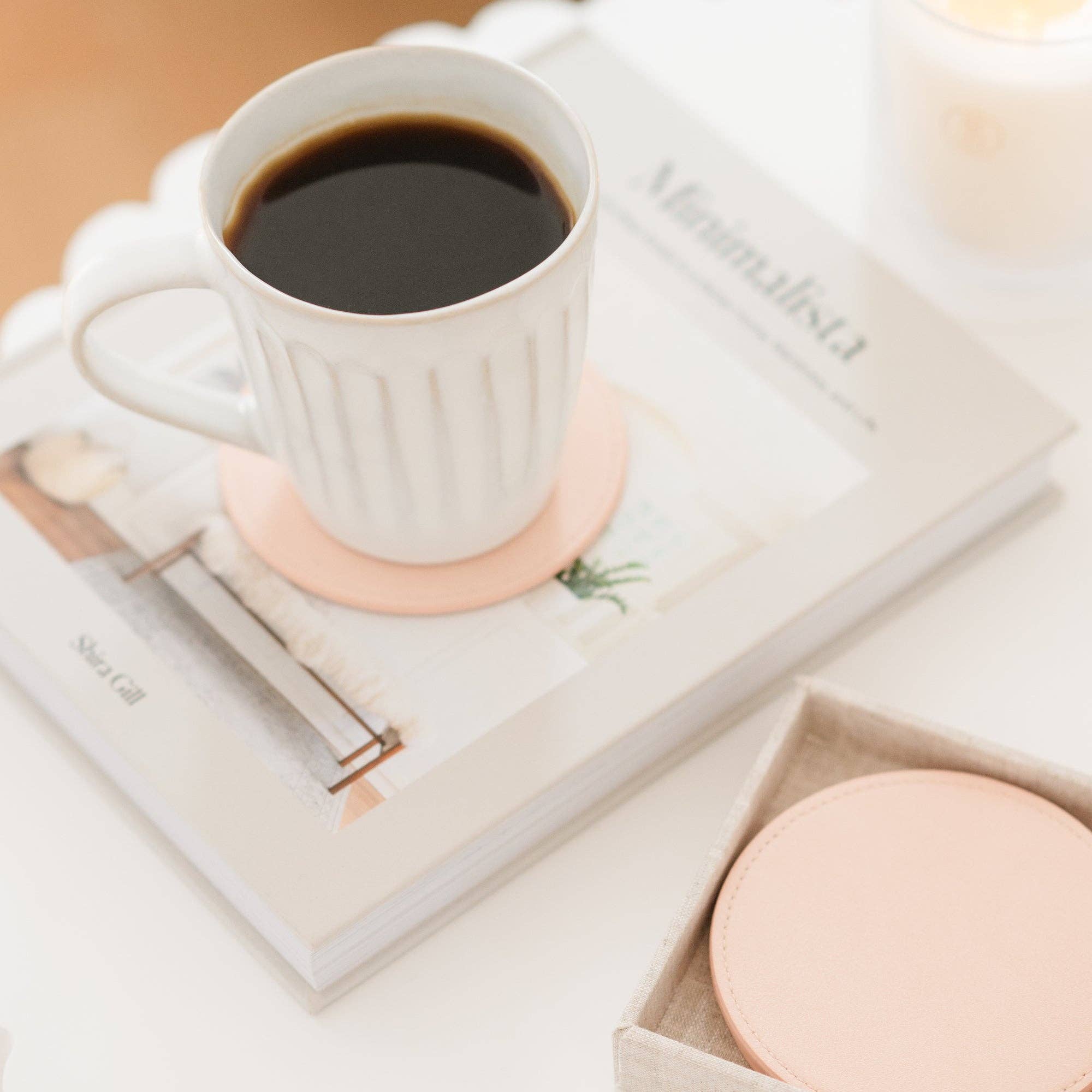 Coaster Set, Pink