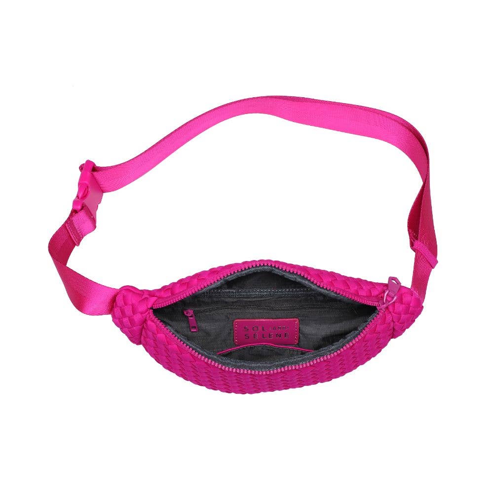 Aim High  Woven Neoprene Belt Bag: Black