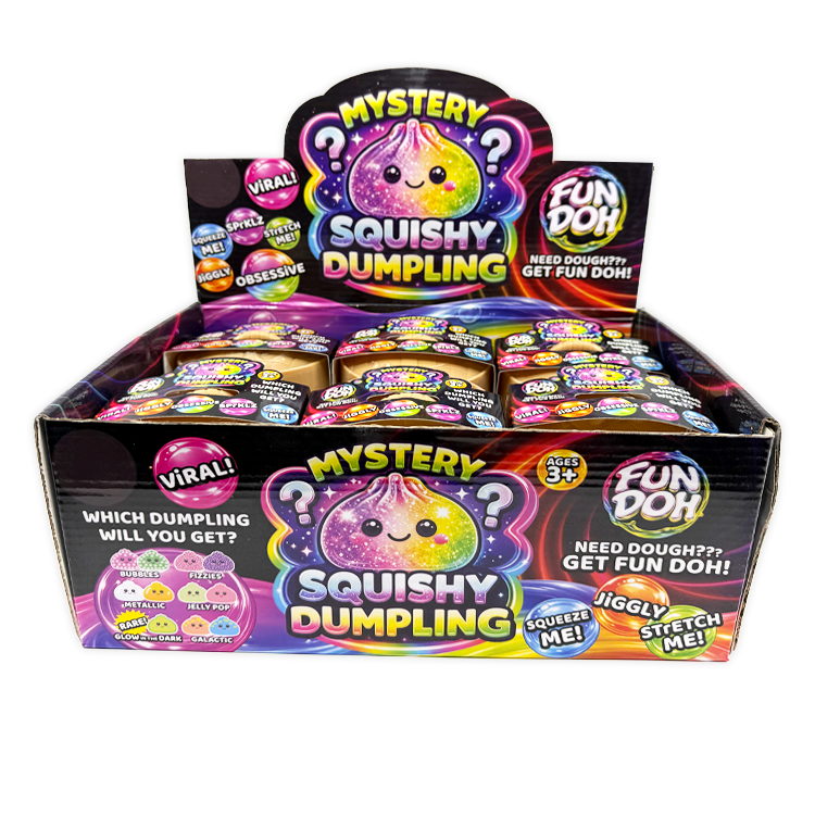 Novelty Brands Fun Doh Mystery Dumpling squishy toy, 12-piece display box