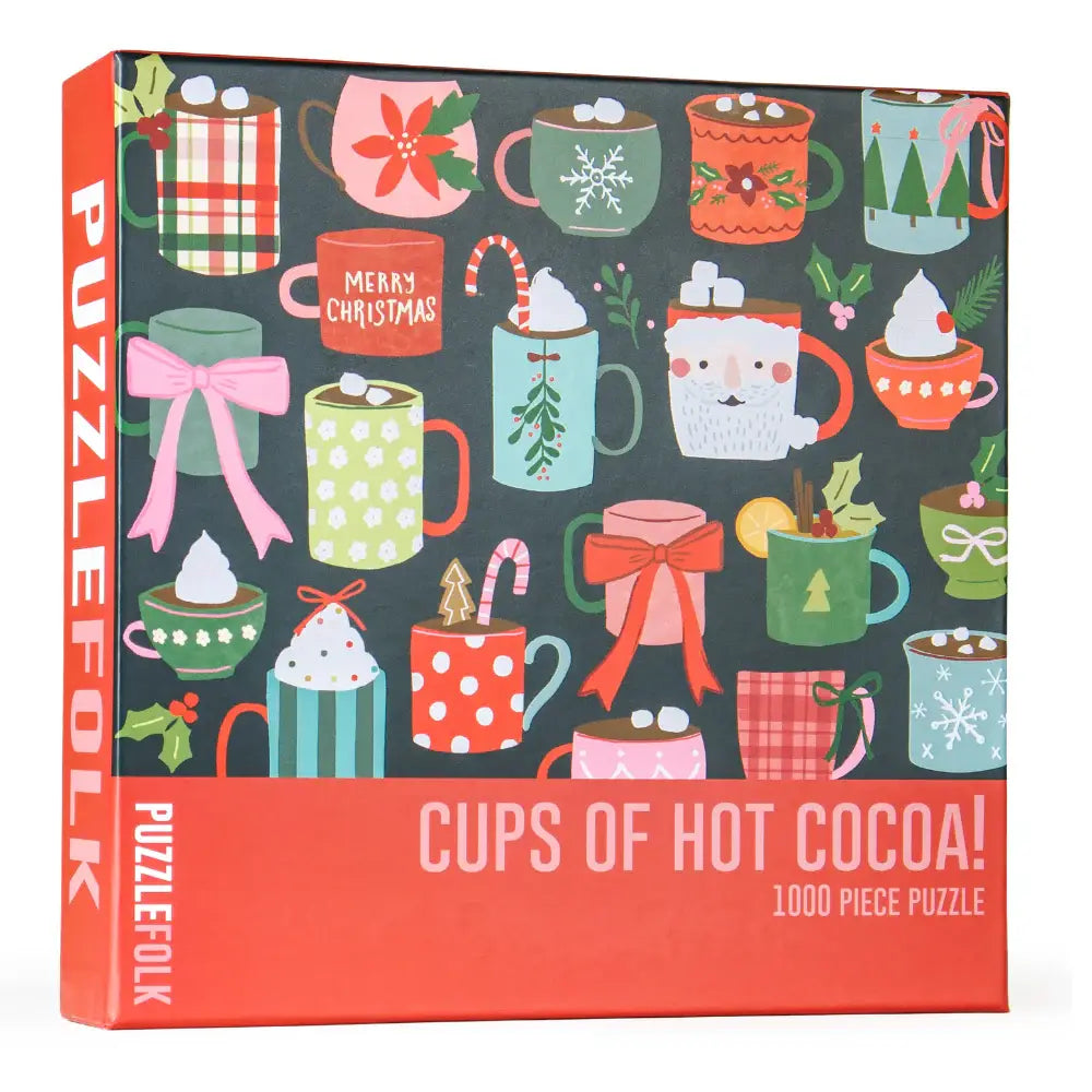 Cups of Cocoa 1000 Piece Holiday Winter Puzzle