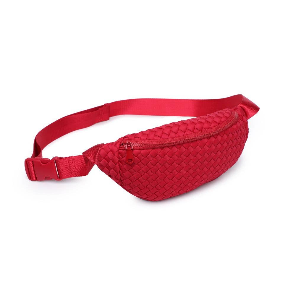 Aim High  Woven Neoprene Belt Bag: Black