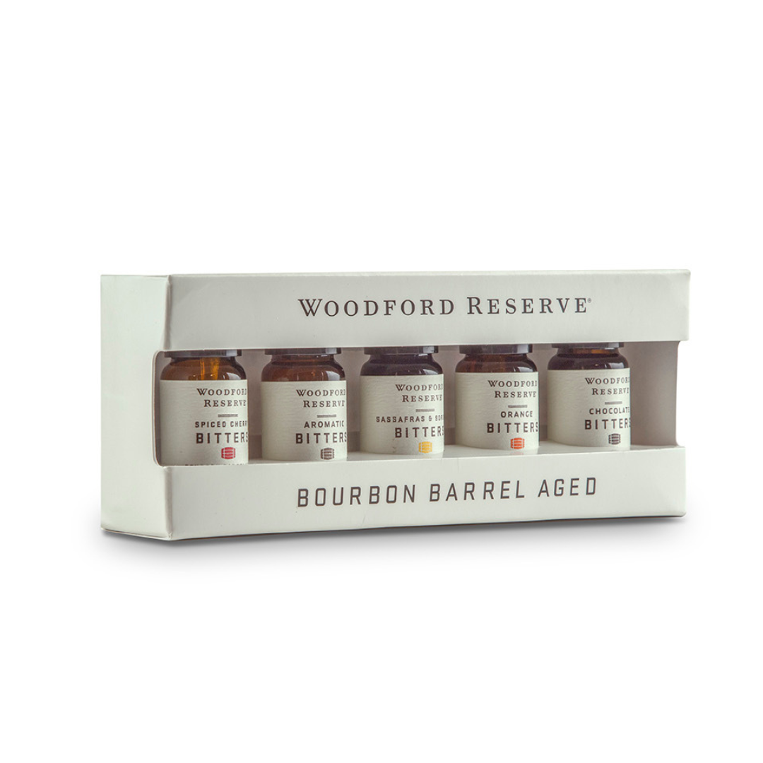 Woodford Reserve Bitters Dram Set gift box with five 10 ml bottles