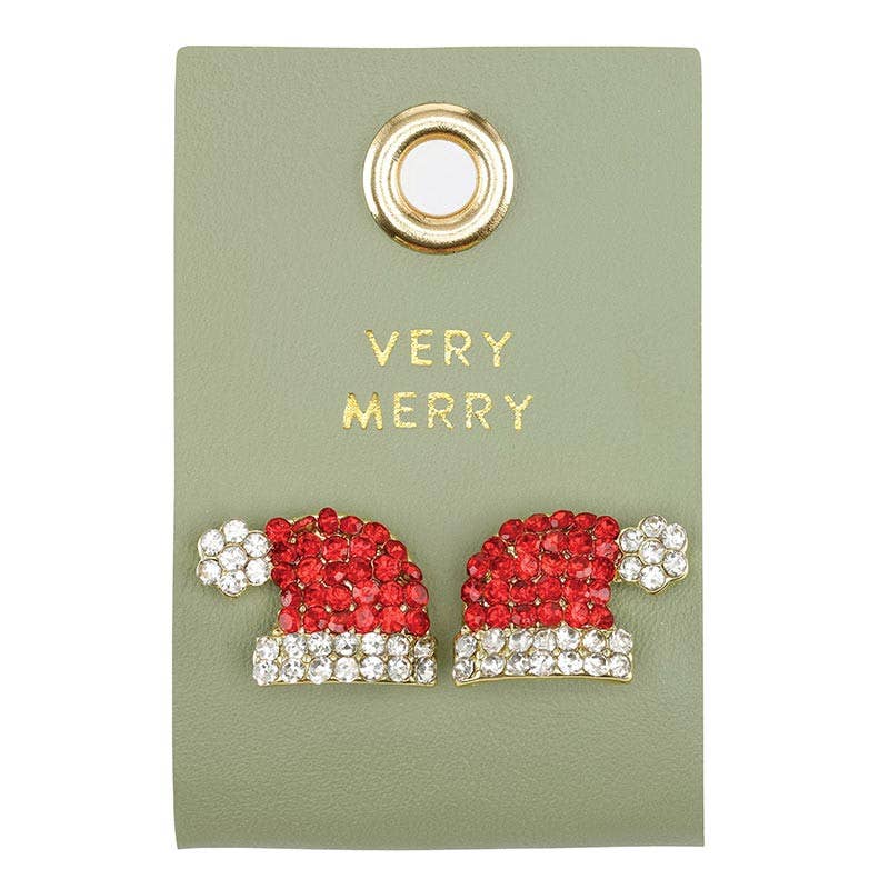 Holiday Stud Love Earrings - Very Merry