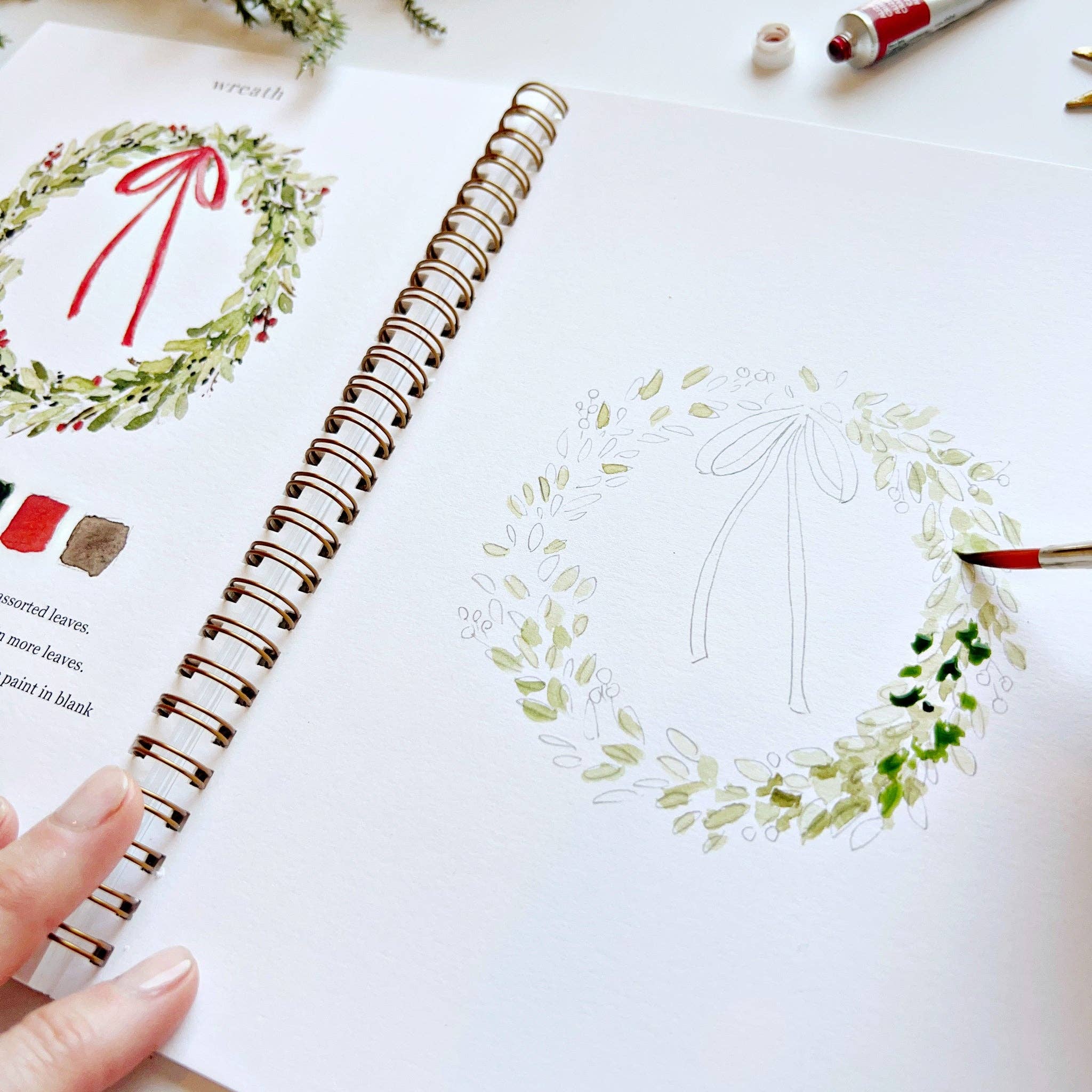 Christmas Stocking Watercolor Workbook