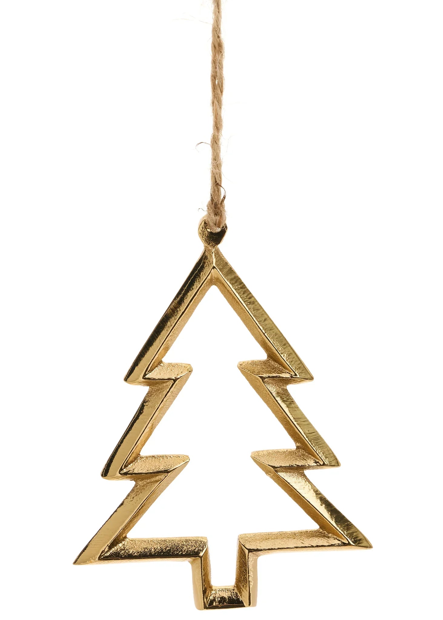 Gold Aluminum Tree Ornament 3" x 4"