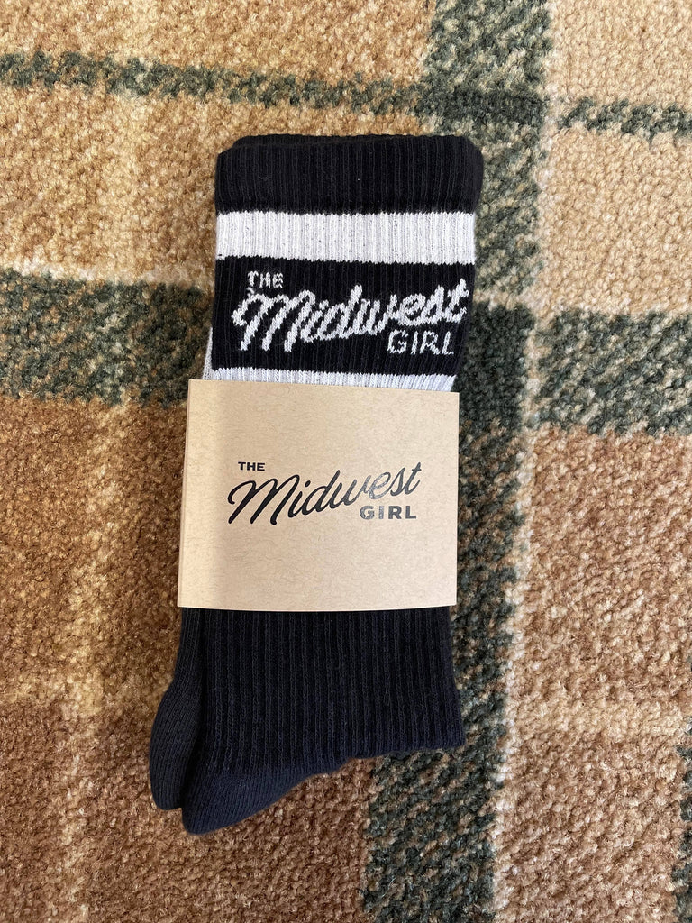 The Midwest Girl Socks in Black