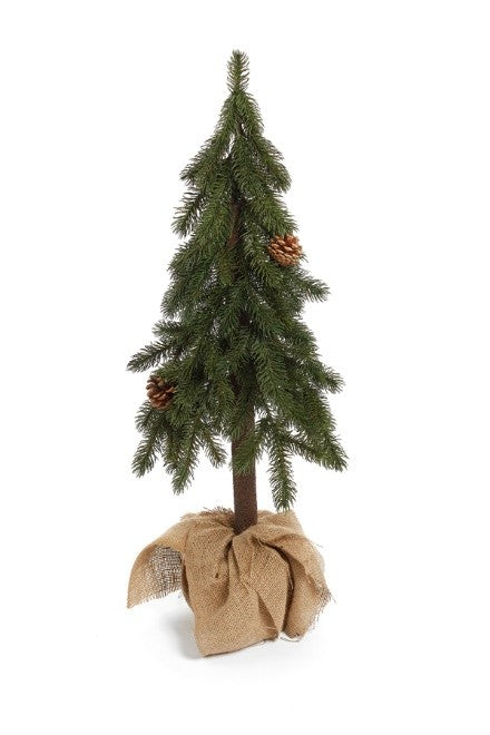 XMAS TREE PENCIL BURLAP BASE GR 12X40H