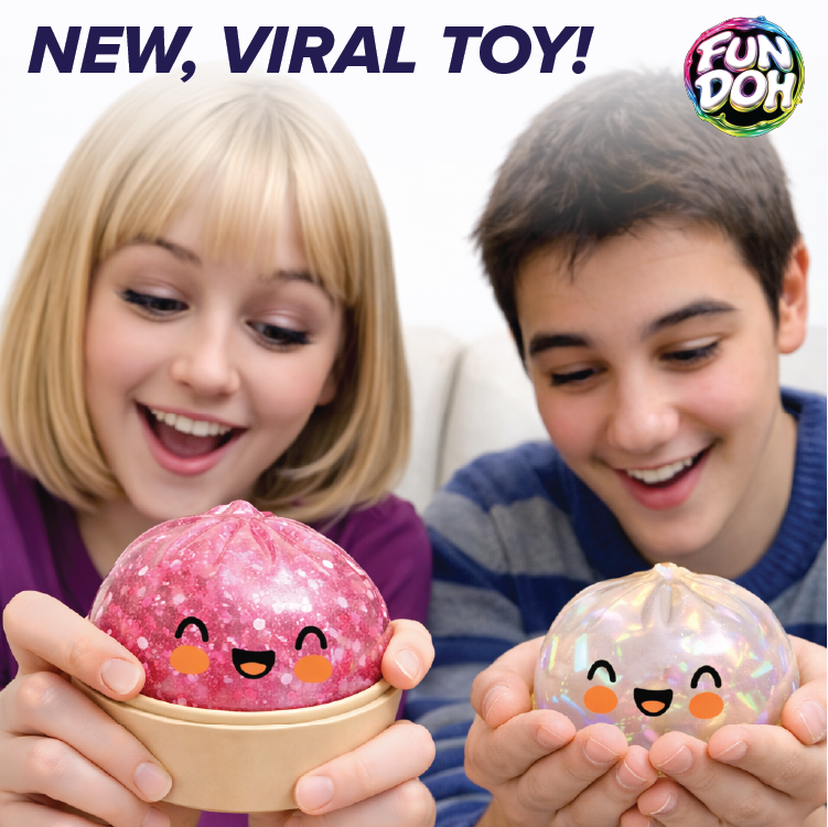 Novelty Brands Fun Doh Mystery Dumpling squishy toy, 12-piece display box