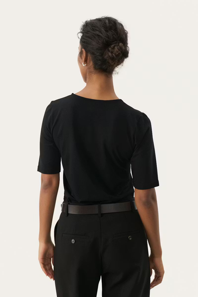 Part Two Nemi PW tee, black, back view