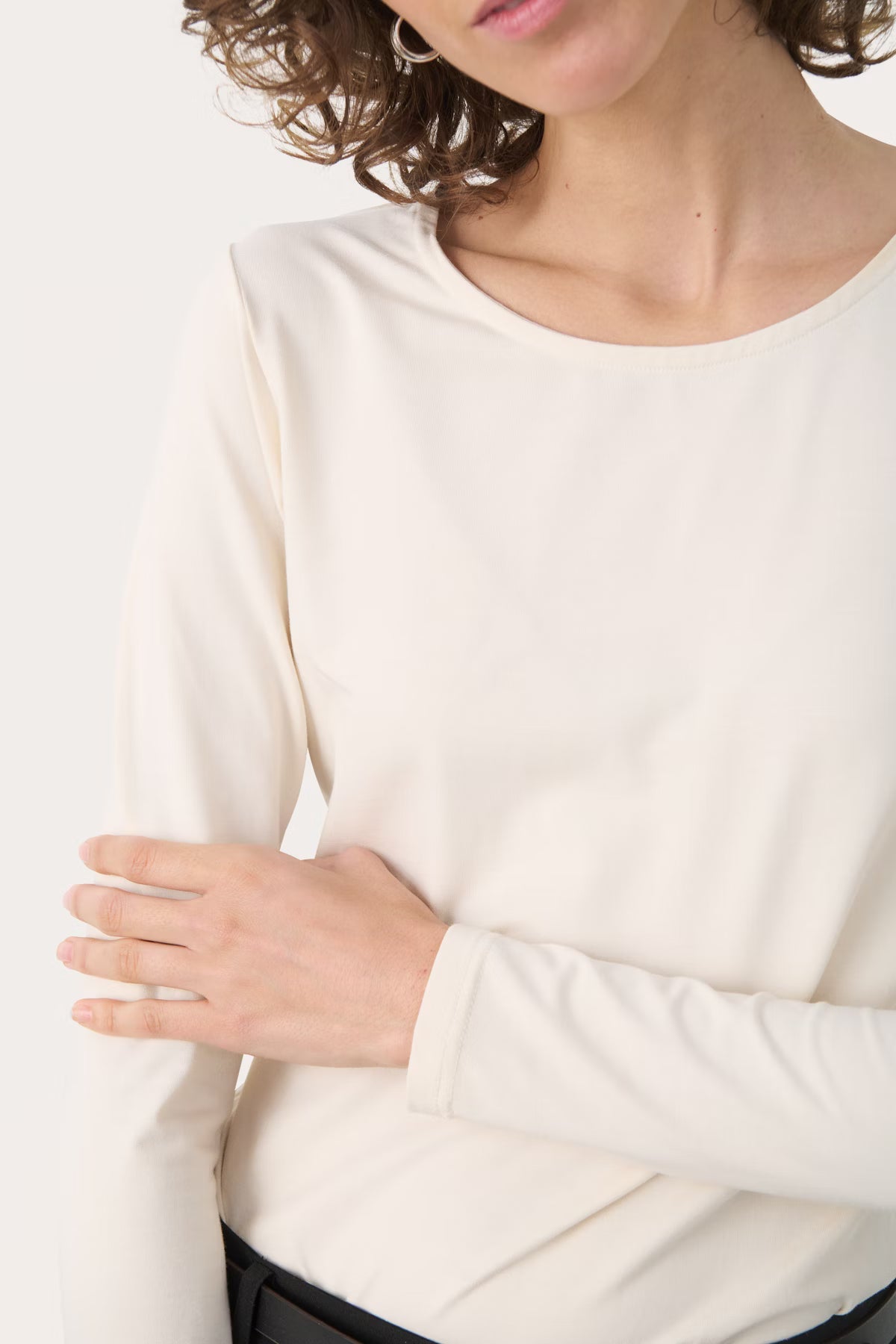 Part Two NemajasPW long sleeve tee, cream colorway