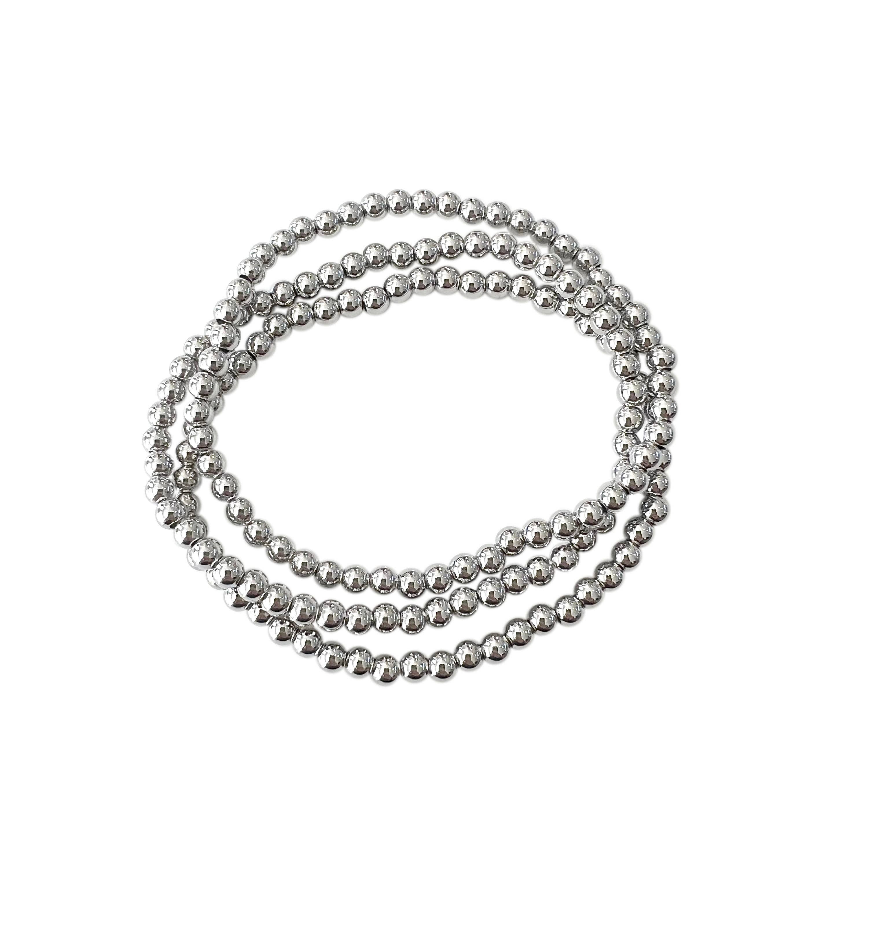 Triple Large Bracelet- Silver
