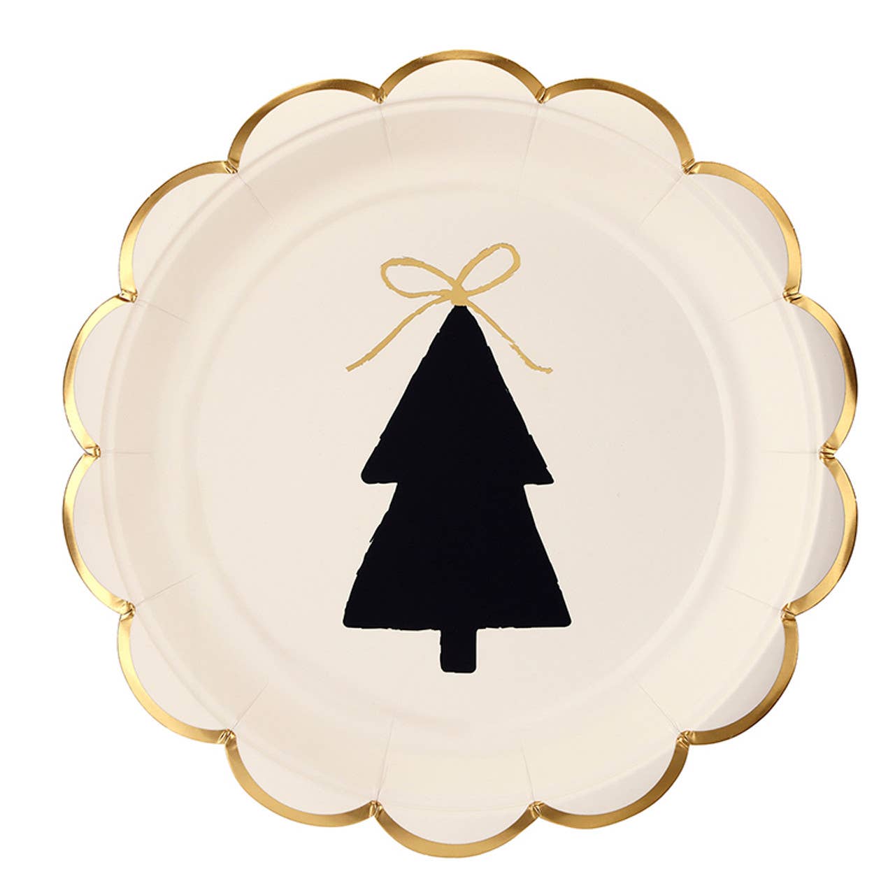 Scalloped Paper Plates - Tree
