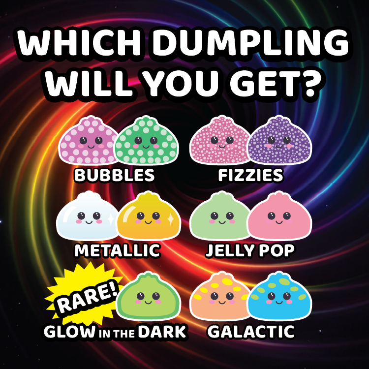 Novelty Brands Fun Doh Mystery Dumpling squishy toy, 12-piece display box