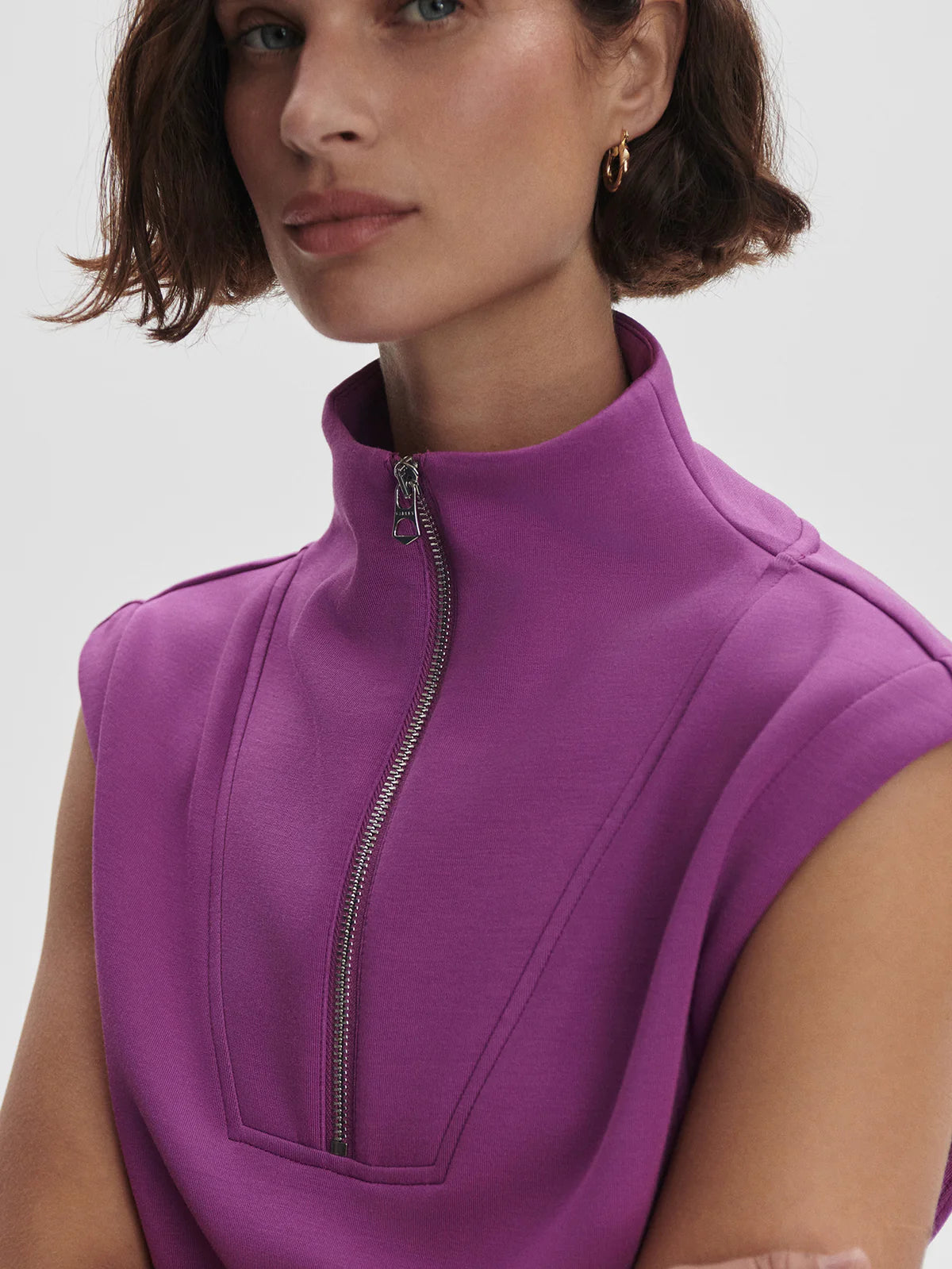 Magnolia 2.0 Half-Zip Tank, Striking Purple