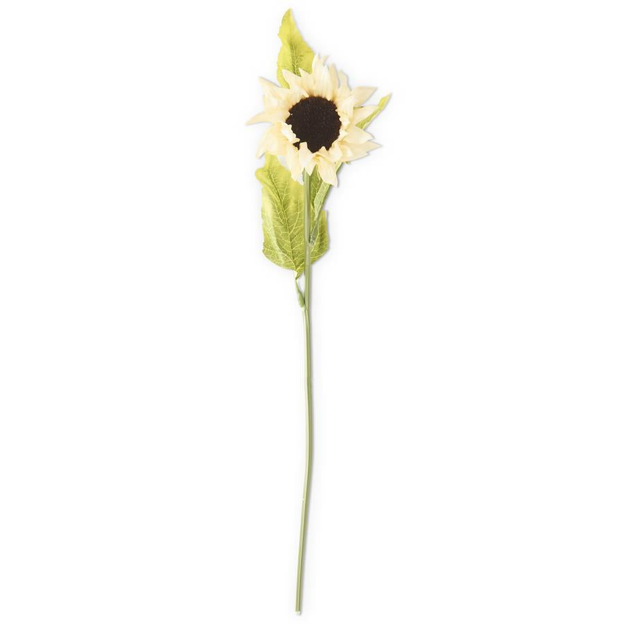 Cream Real Touch Sunflower Stem, 21"