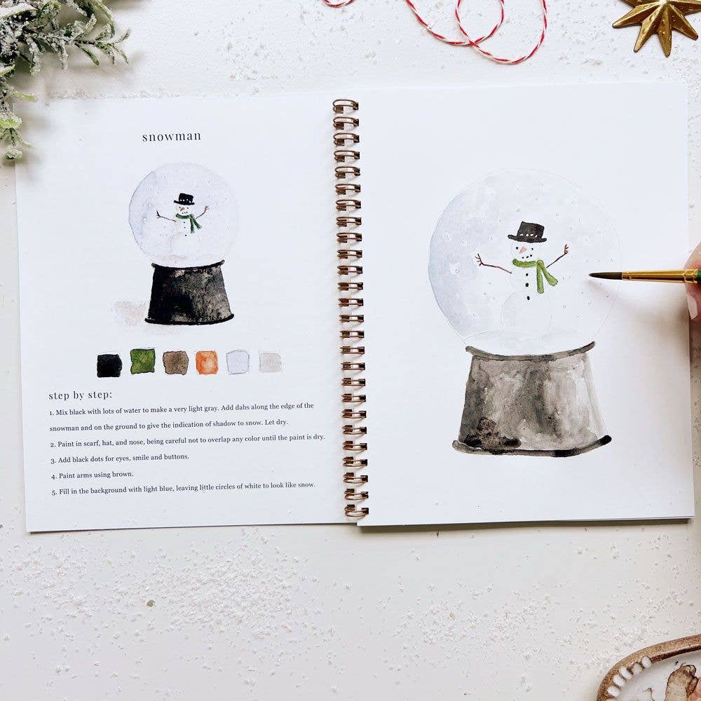 Christmas watercolor workbook
