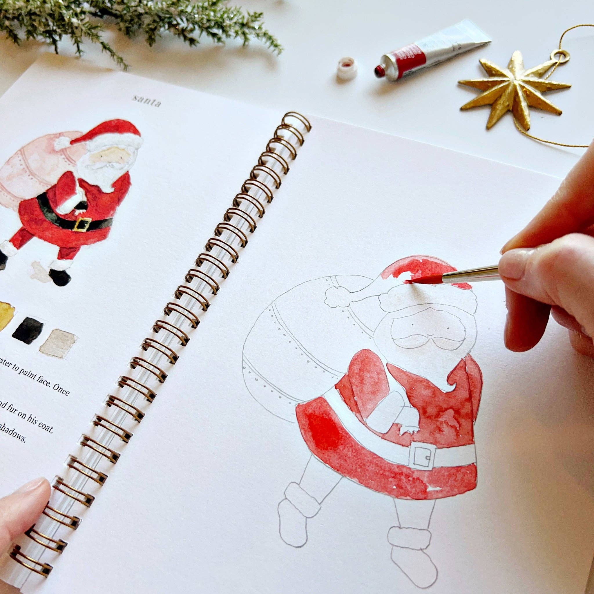 Christmas Stocking Watercolor Workbook