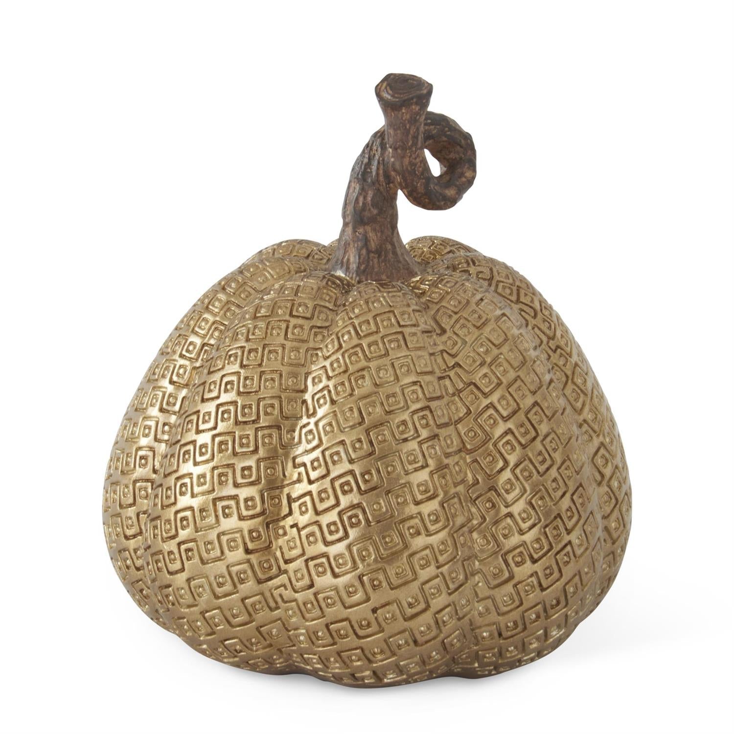 Gold Resin Maze Embossed Pumpkin