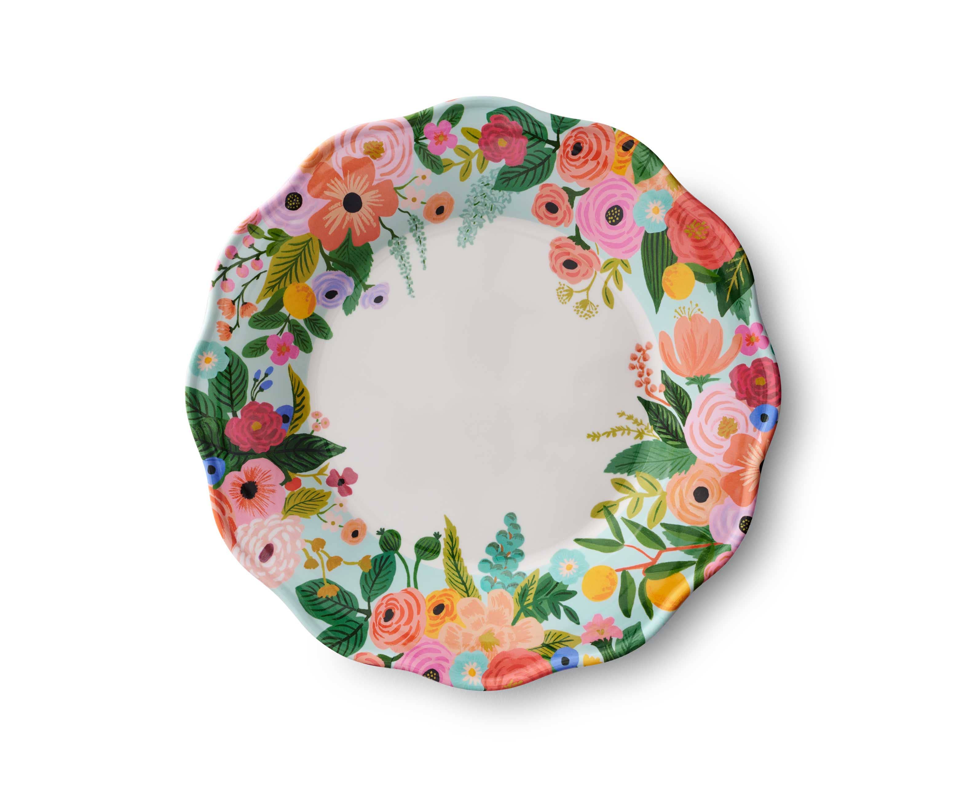 Garden Party Melamine Assorted Dinner Plates