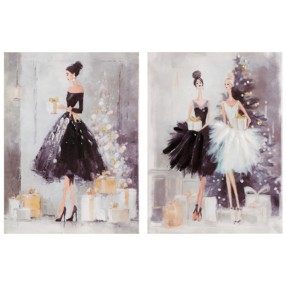 14.25" Moonlight Gala Wall Art, 2 styles