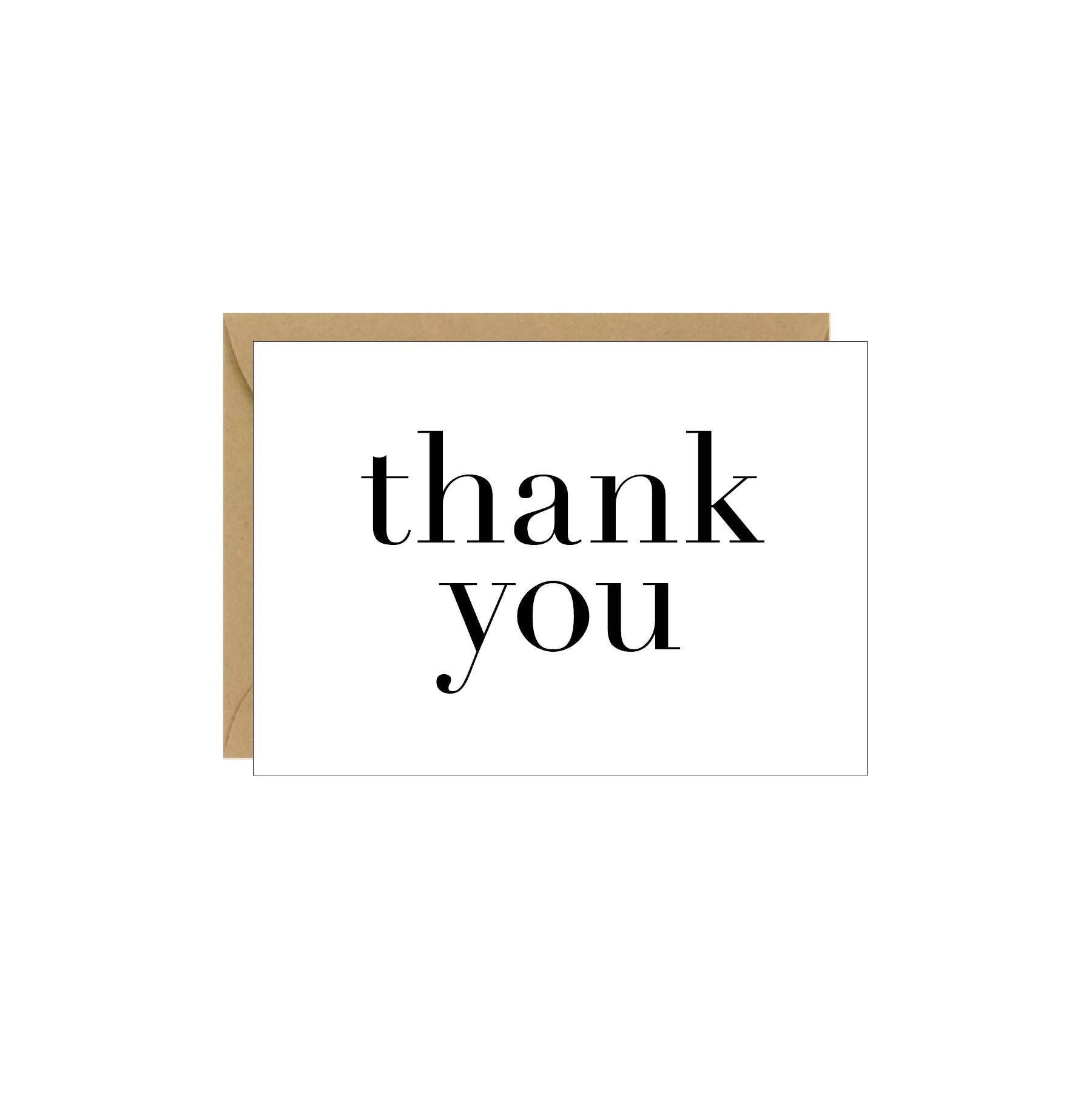 Modern Thank You Enclosure Card