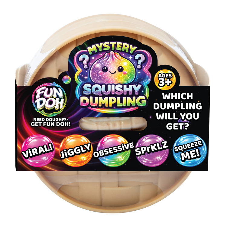 Novelty Brands Fun Doh Mystery Dumpling squishy toy, 12-piece display box