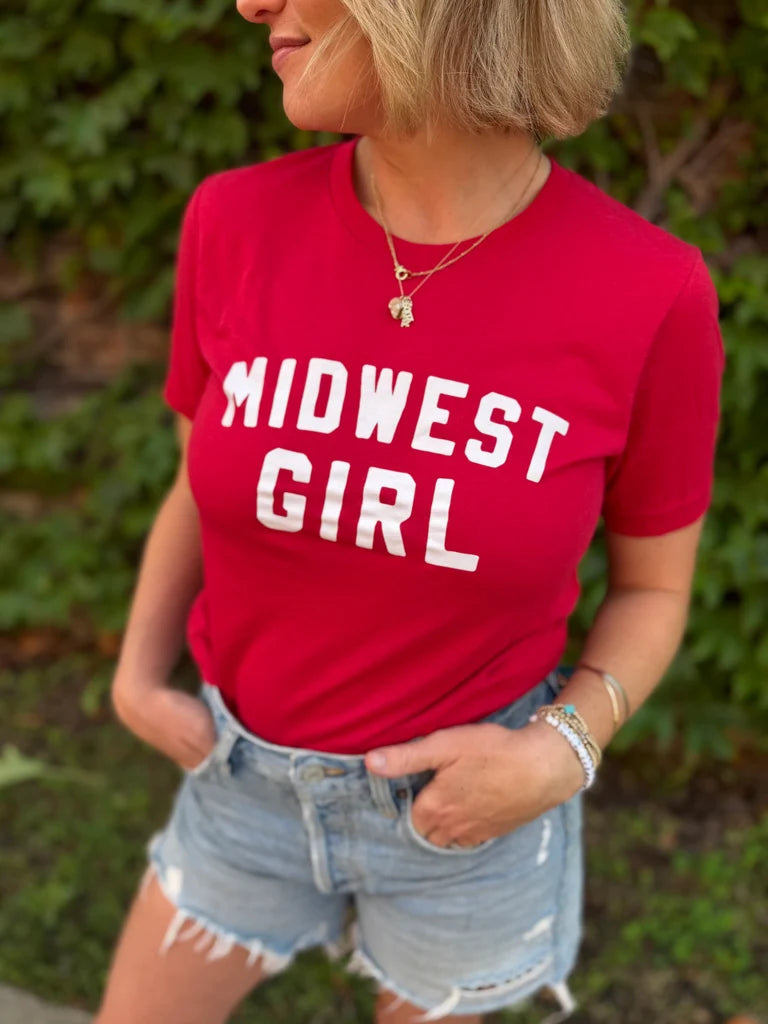 Midwest Girl Tee in Red