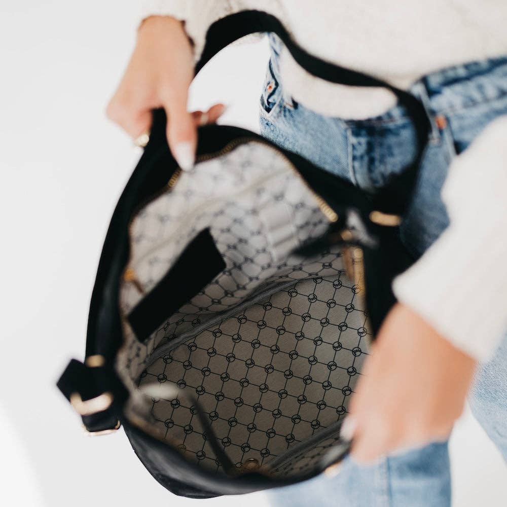 Pretty Simple Rosemary faux suede bucket bag