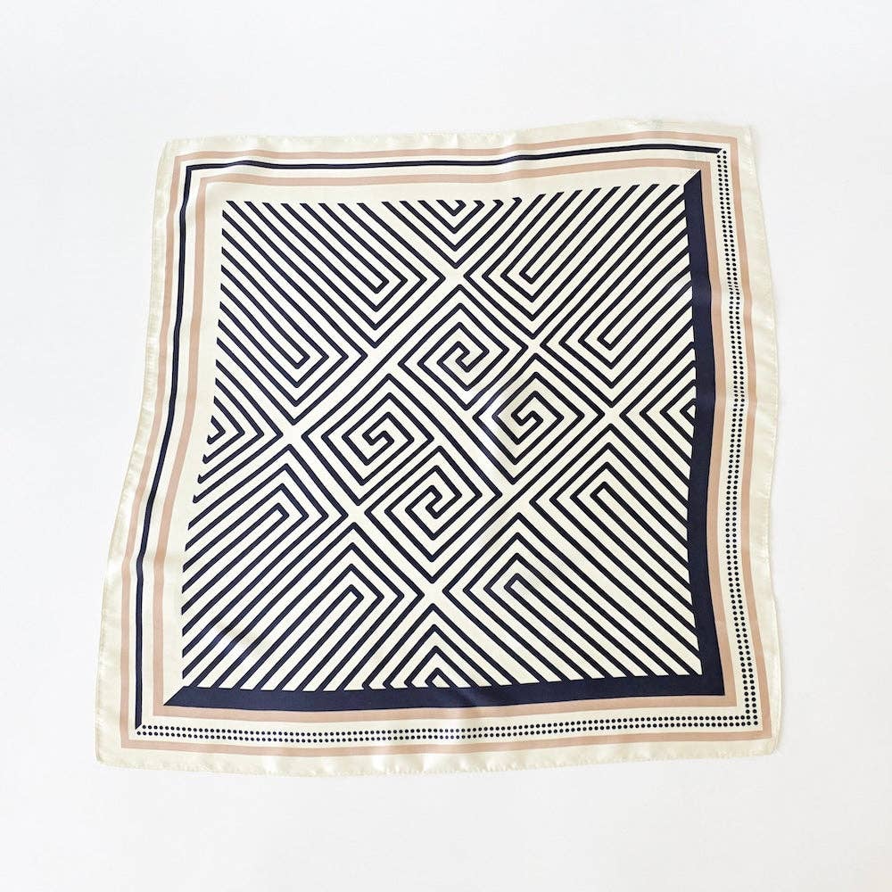 Alice Square Scarf, Blue Floral