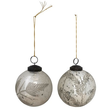 4” Round Mercury Ball Ornament