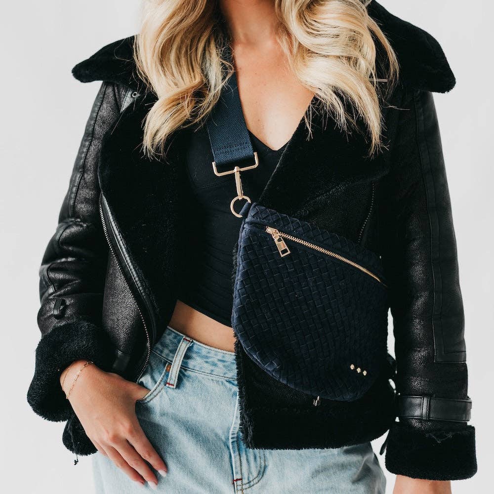 Suede Westlyn Woven Bum Bag, available in 2 colors