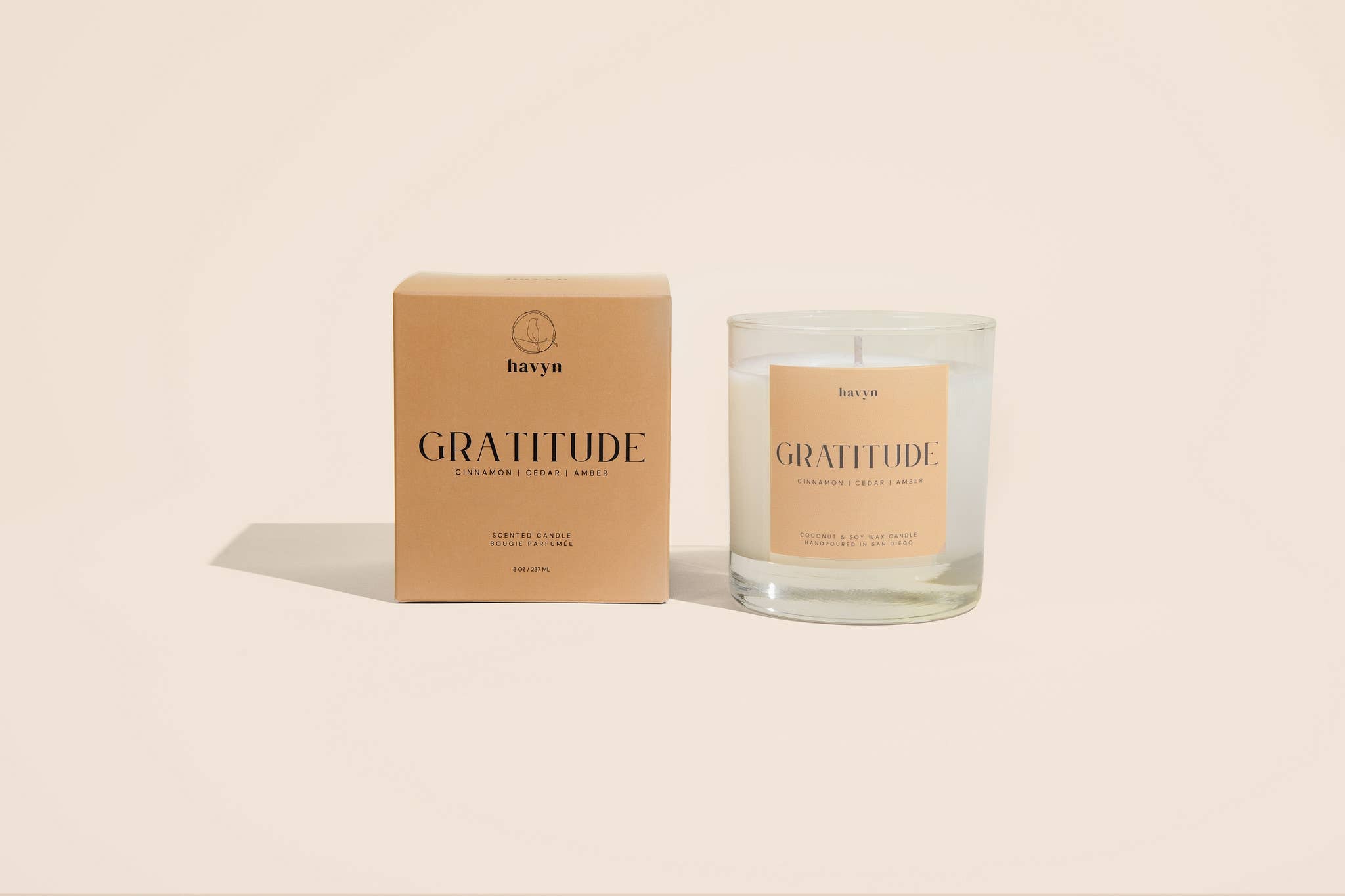 Fragrance 007: GRATITUDE Candle (Cedarwood, Cinnamon, Ginger)