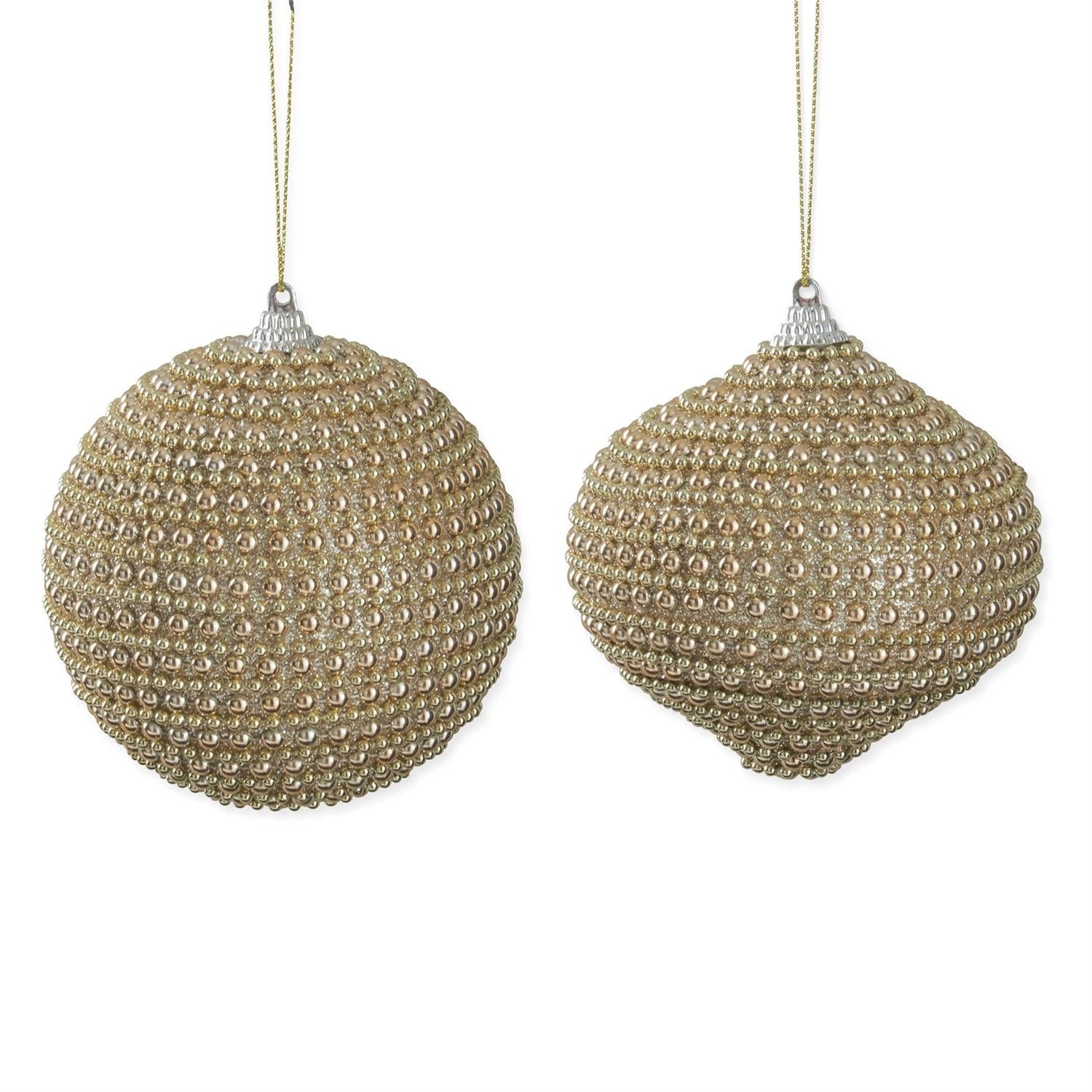 Gold Pearl Ornaments, 2 styles