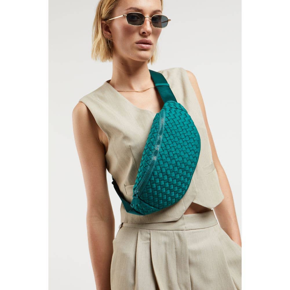 Aim High  Woven Neoprene Belt Bag: Black
