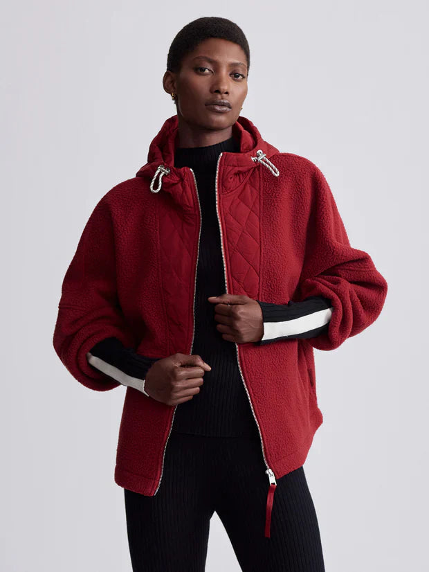 Richfield Quilt Fleece Combo, Red Dahlia