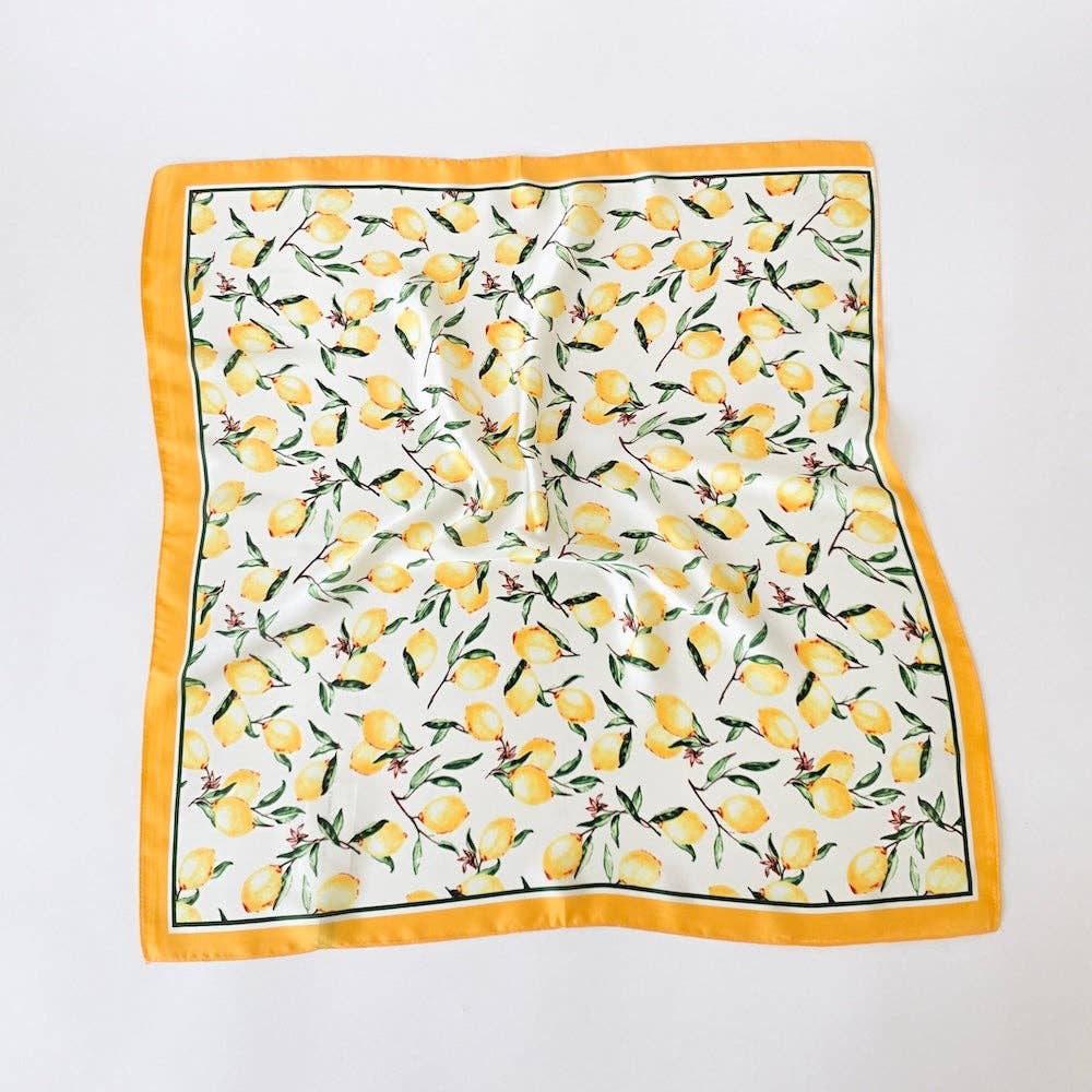 Alice Square Scarf, Blue Floral