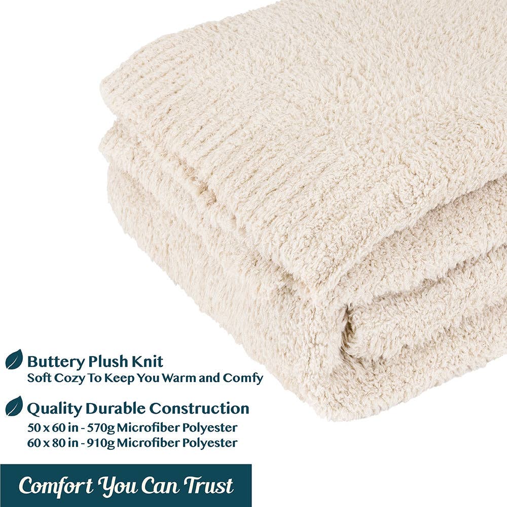 Buttery Soft Fluffy Knit Blanket