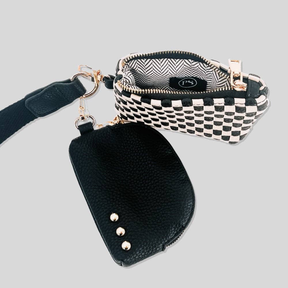 Wonderlust Woven Dual Pouch Wristlet, available in 4 colors