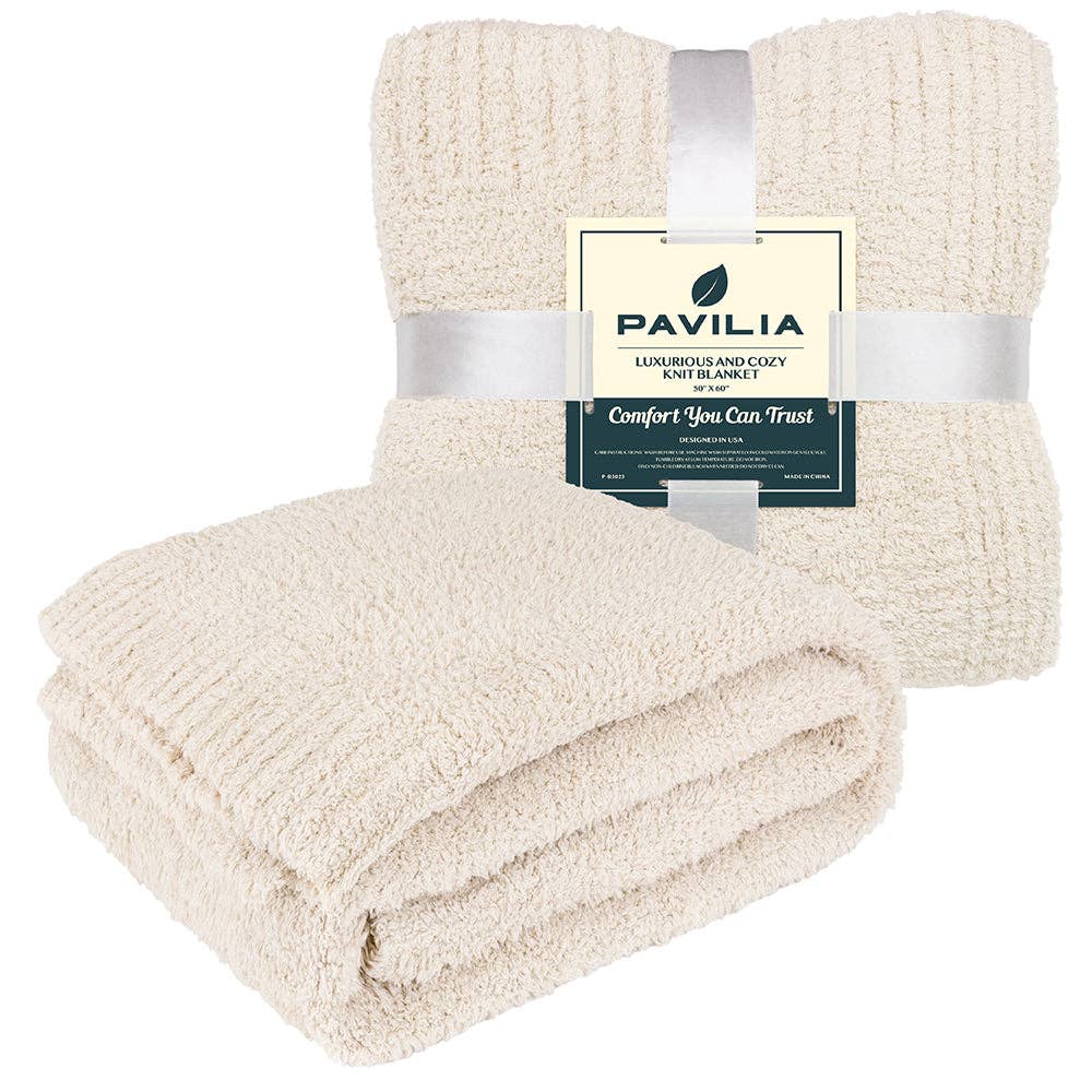 Buttery Soft Fluffy Knit Blanket