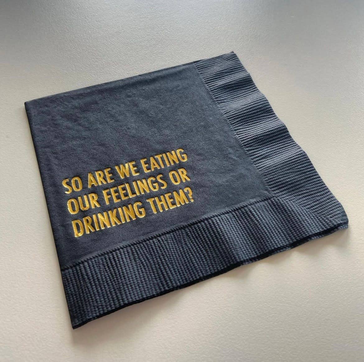 Drinking Feelings - Funny Cocktail Napkin