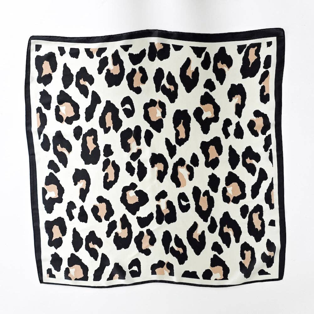 Sylvie Leopard Square Scarf, 2 prints