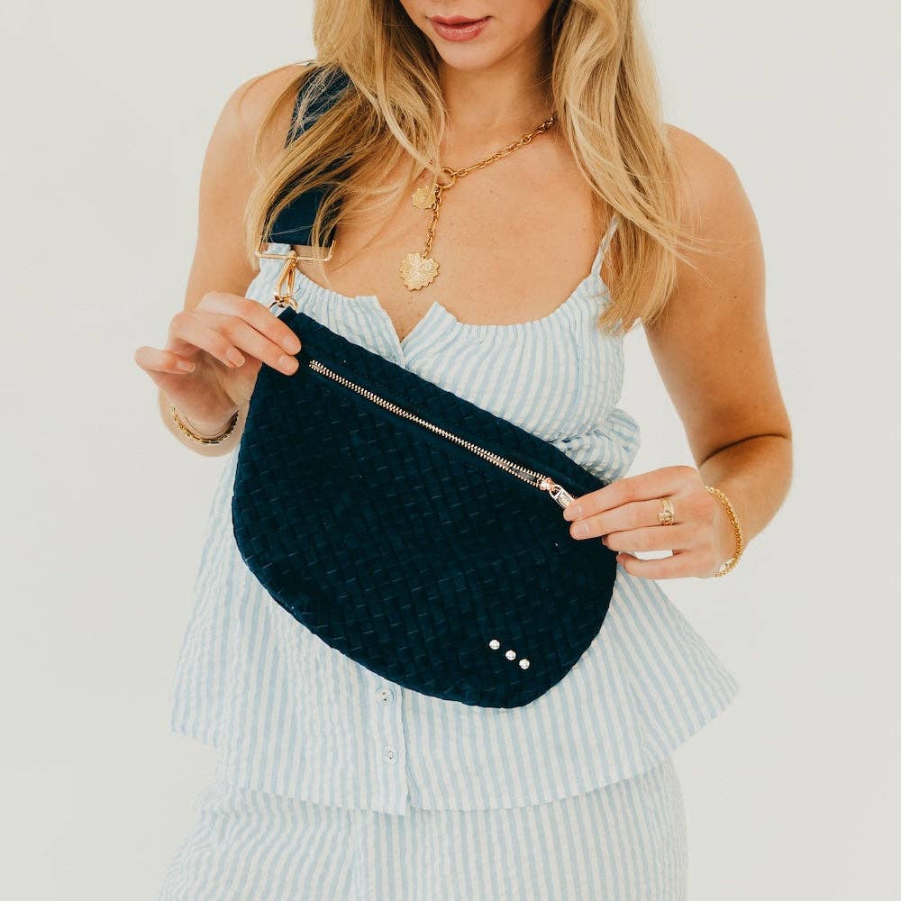 Suede Westlyn Woven Bum Bag, available in 2 colors