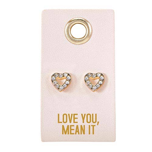 Love You, Mean It Heart Earrings