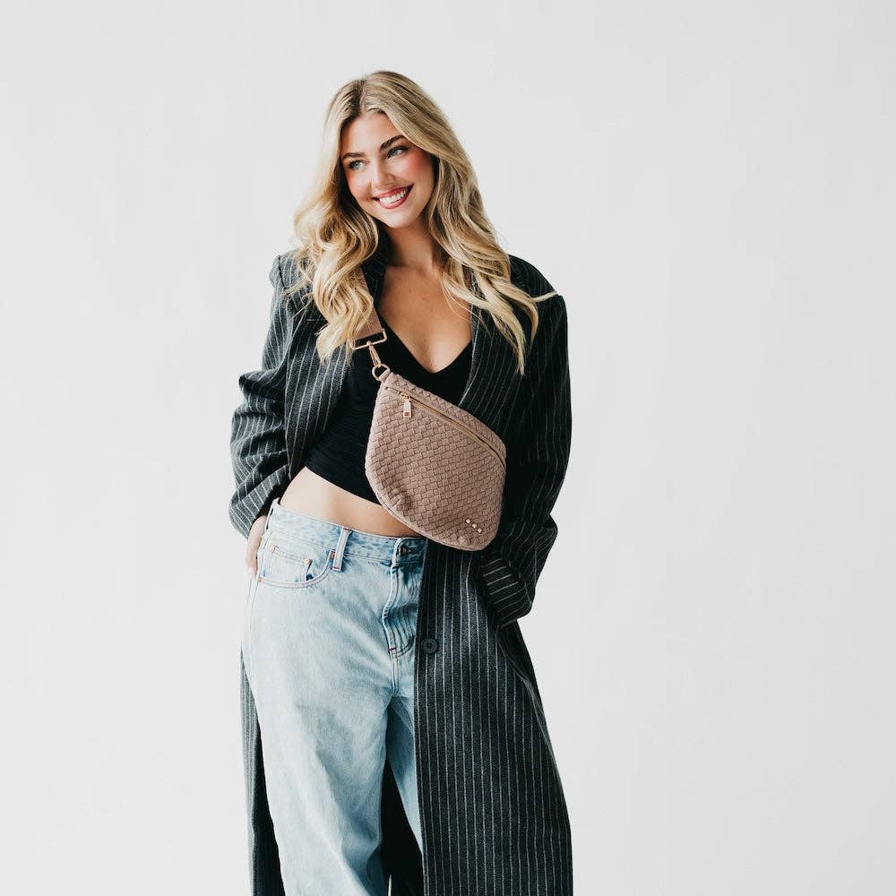 Suede Westlyn Woven Bum Bag, available in 2 colors