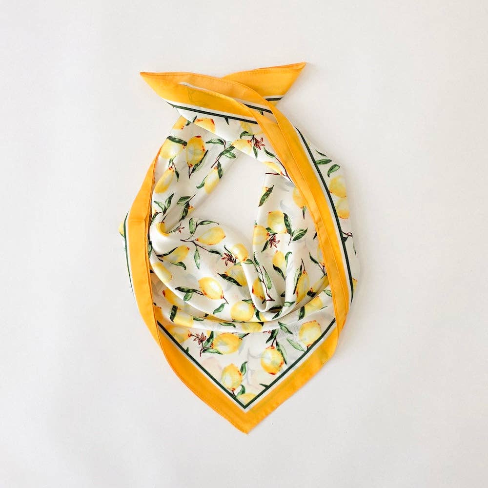 Alice Square Scarf, Blue Floral