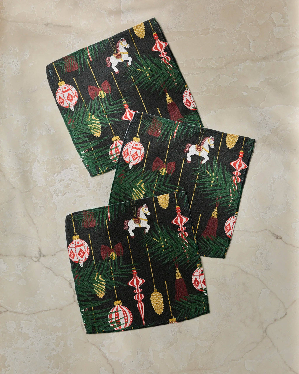 Geometry Keepsake print dishcloth set