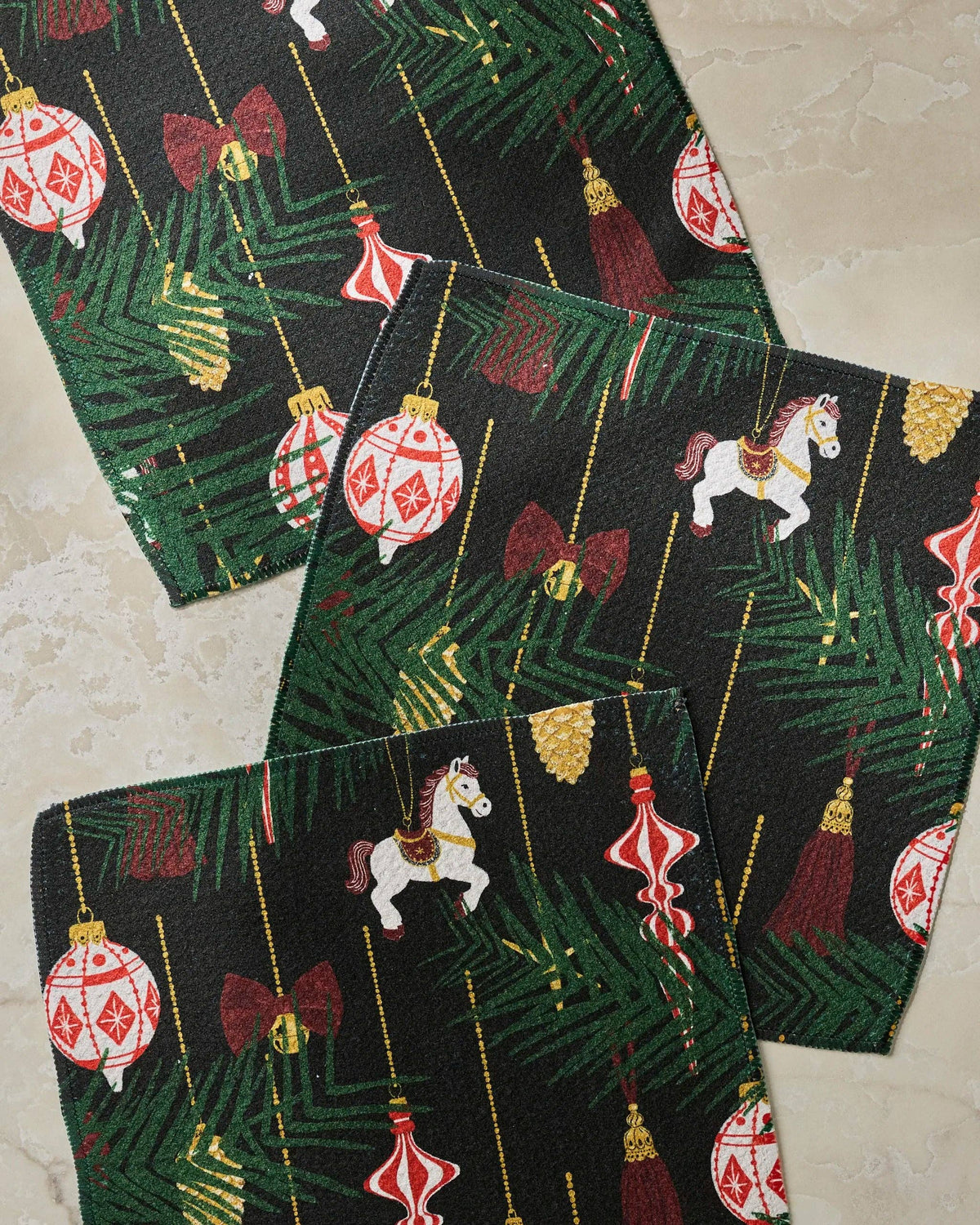 Geometry Keepsake print dishcloth set
