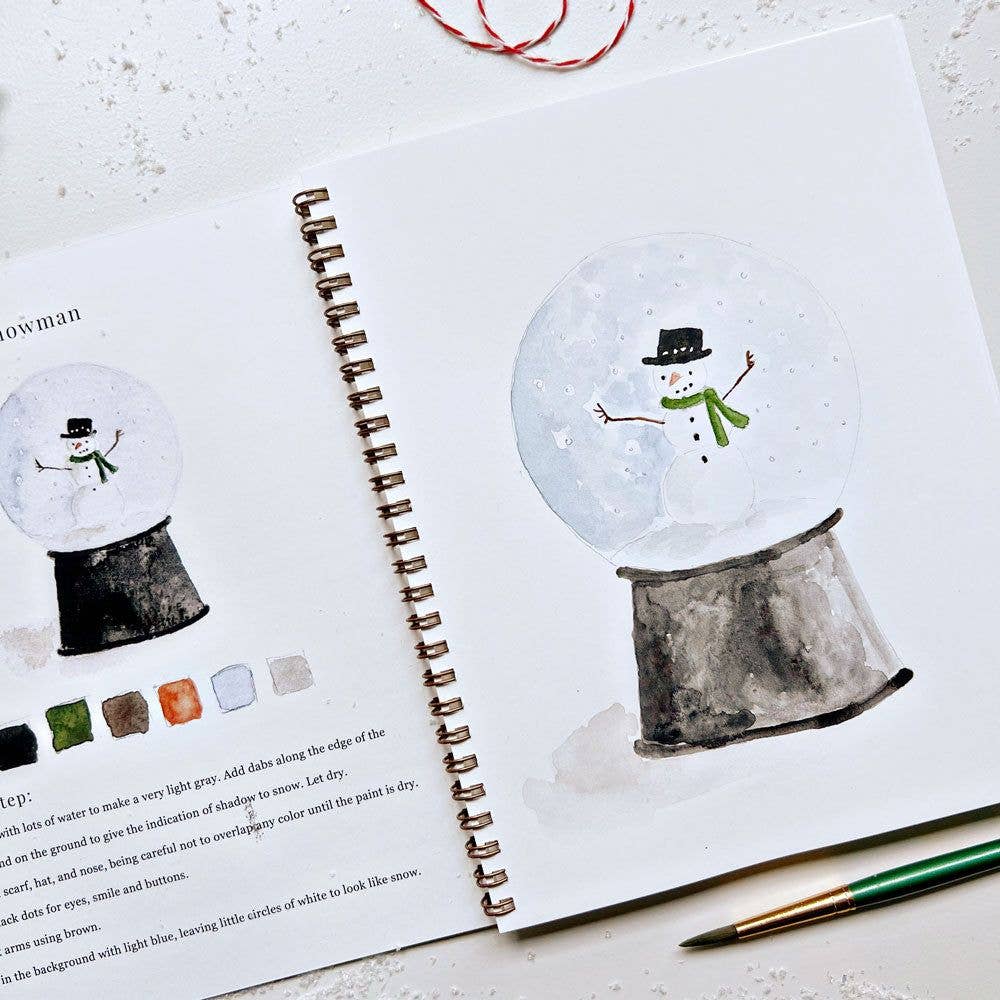 Christmas watercolor workbook